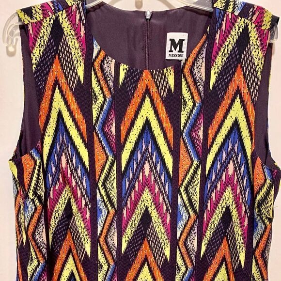 M MISSONI Women's Zigzag-print Silk Shift Dress - Picture 5 of 12
